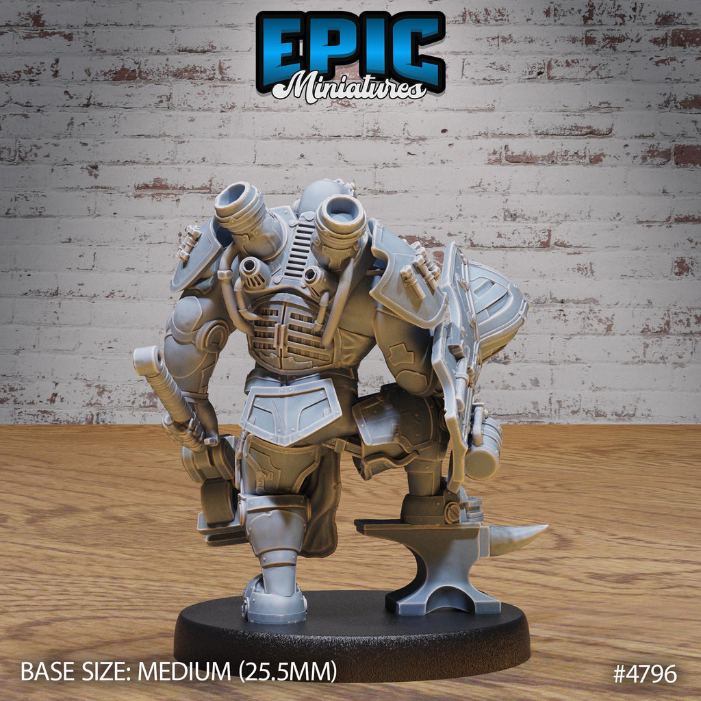 Tinkerer Knight Option #4796 back DND miniature Steam Society 16k resin