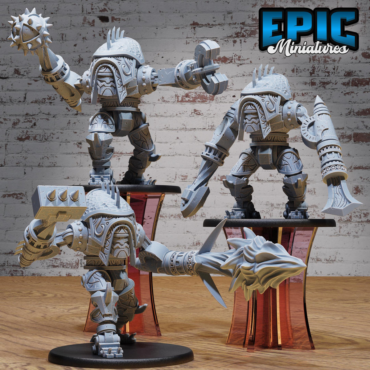 Destruction Automaton Set of 3 DND miniatures group photo Steam Society