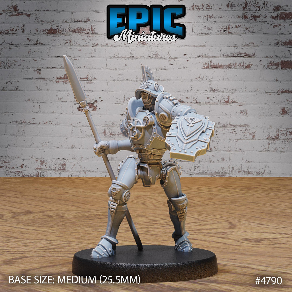 Construct Gladiator Option #4790 back DND miniature Steam Society 16k resin