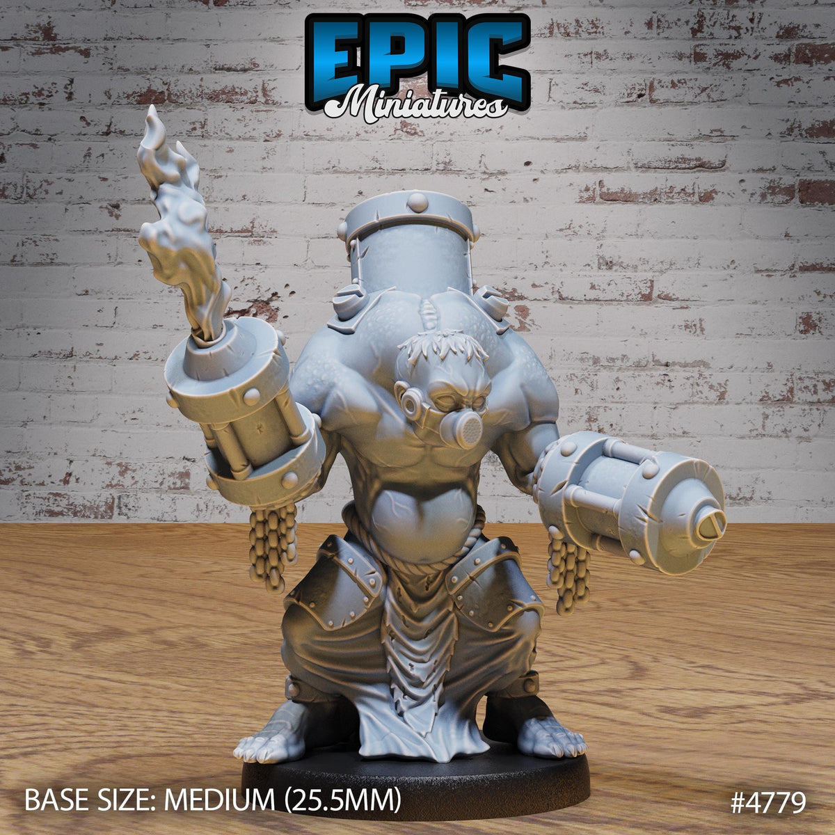 Steam Servant Option #4779 front DND miniature Steam Society 16k resin