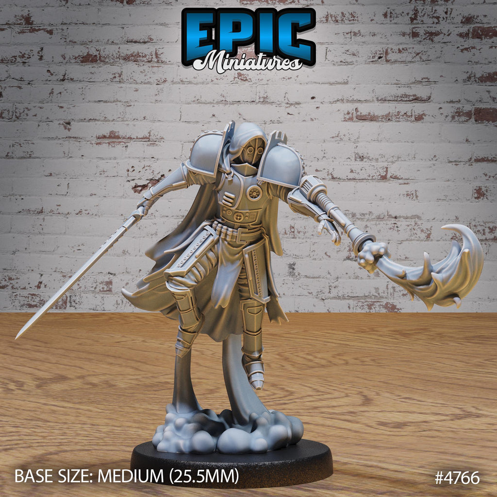 Jetpack Headhunter Option #4766 front DND miniature Steam Society 16k resin