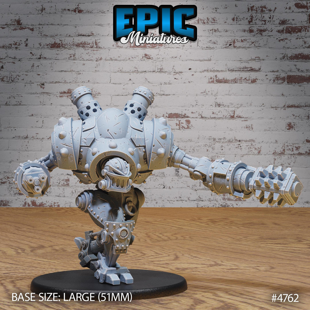 Battle Automaton Option #4762 front DND miniature Steam Society 16k resin