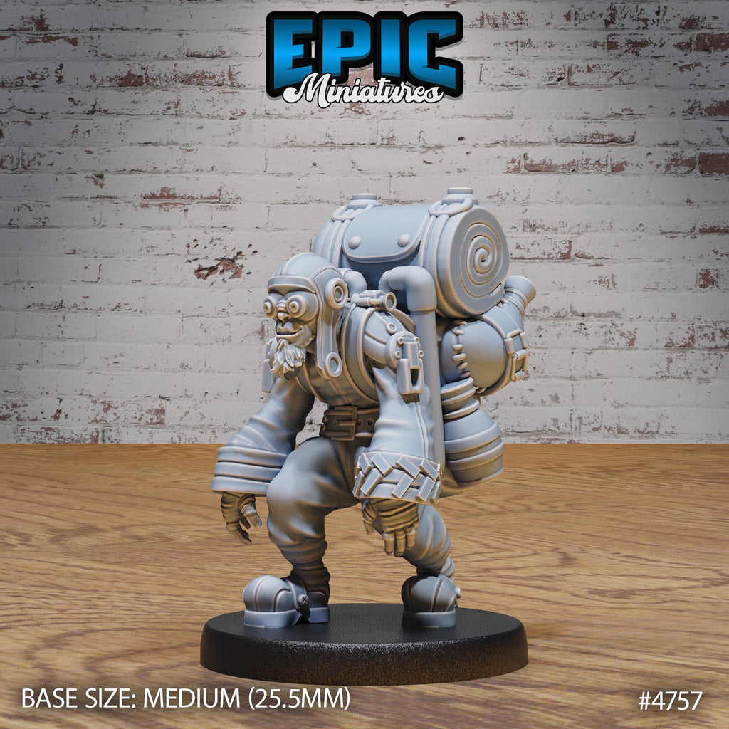 Airship Pilot Option #4757 front DND miniature Steam Society 16k resin
