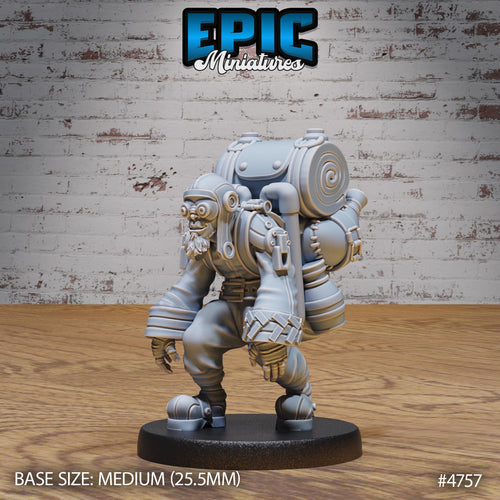 Airship Pilot Option #4757 front DND miniature Steam Society 16k resin