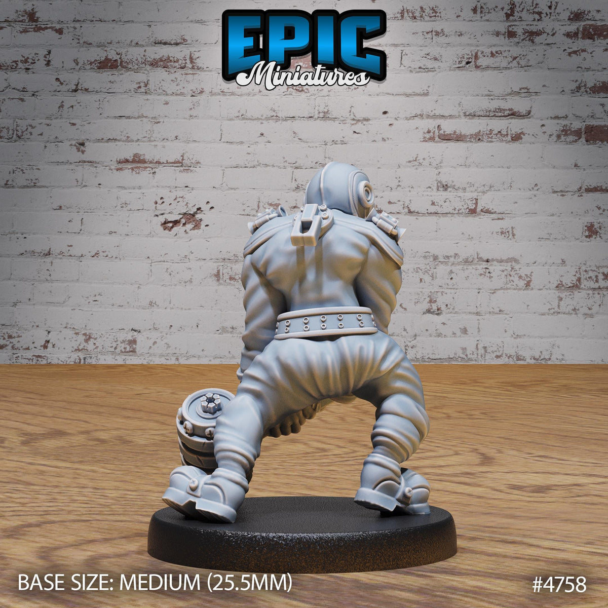 Airship Pilot Option #4758 back DND miniature Steam Society 16k resin