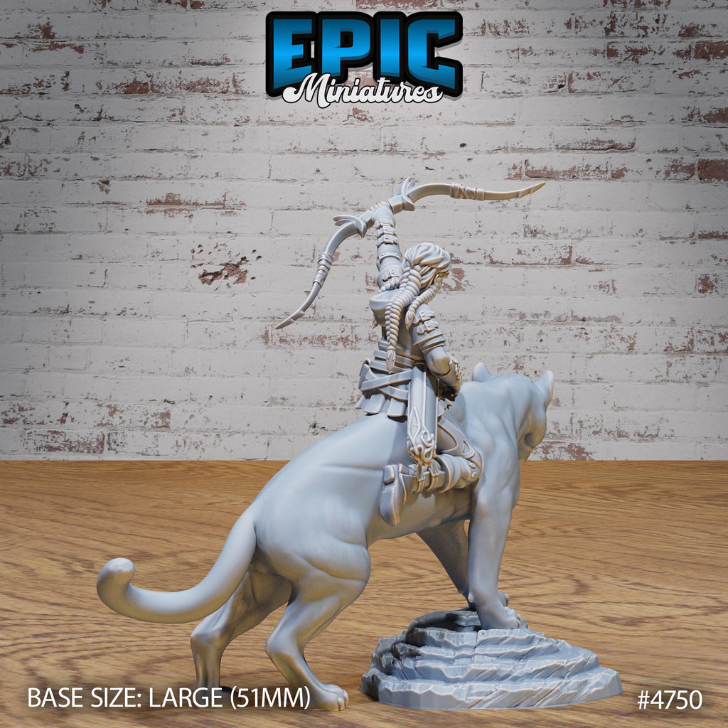Black Panther Option #4750 (2) back DND miniature Old Fables 16k resin