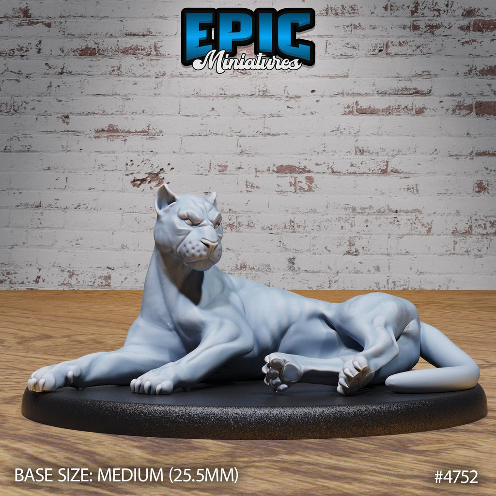Black Panther Option #4752 front DND miniature Old Fables 16k resin