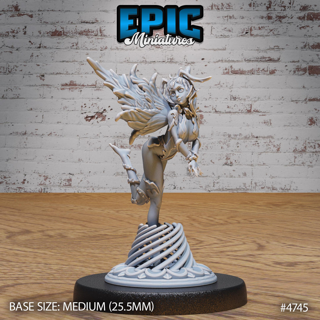 Wonder Pixie Set of 3 DND Minis | Old Fables Collection | TTRPG | Curse of Strahd Netherdeep Exandria Fewild Wildmother Fairy Sprite Fae Option #4745 front DND miniature  16k resin