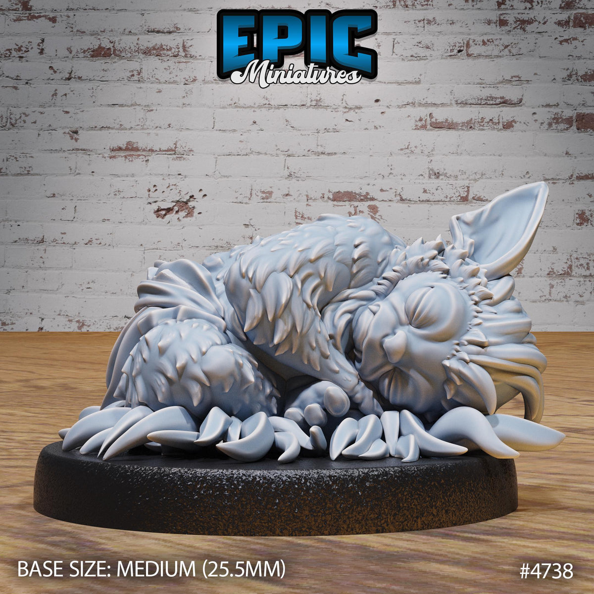 Baby Bugbear Option #4738 front DND miniature Old Fables 16k resin