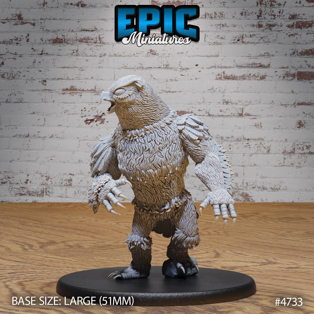 Fabled Owl Bear Option #4733 front DND miniature Old Fables 16k resin