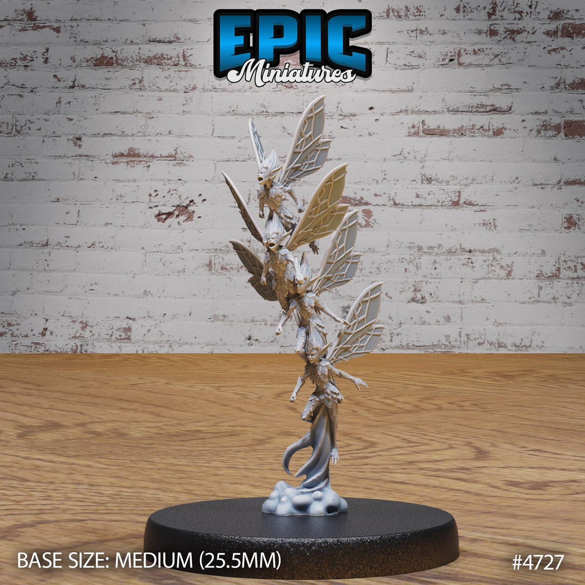 Pixie Swarm Option #4727 front DND miniature Old Fables 16k resin