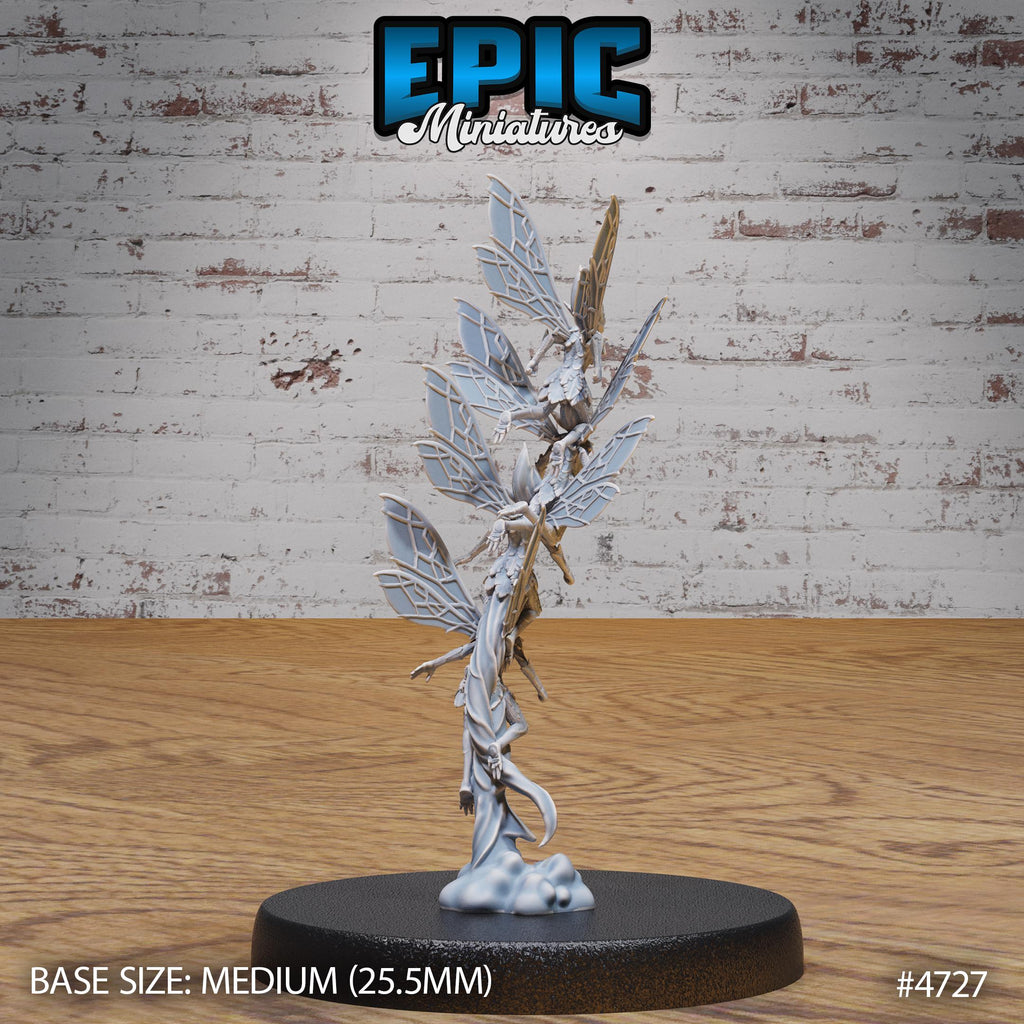 Pixie Swarm Option #4727 back DND miniature Old Fables 16k resin