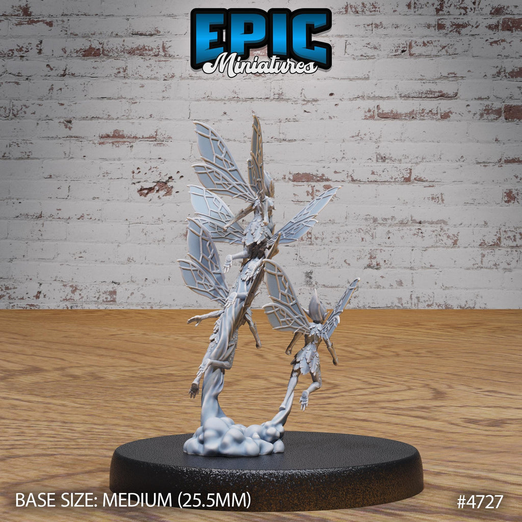 Pixie Swarm Option #4727 (2) back DND miniature Old Fables 16k resin