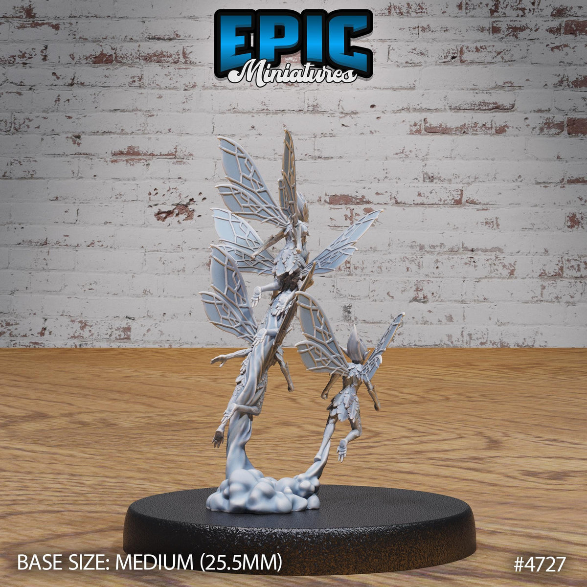 Pixie Swarm Option #4727 (2) back DND miniature Old Fables 16k resin