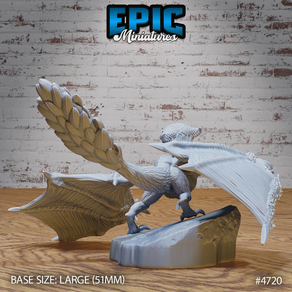 Owl Wyvern Option #4720 back DND miniature Old Fables 16k resin