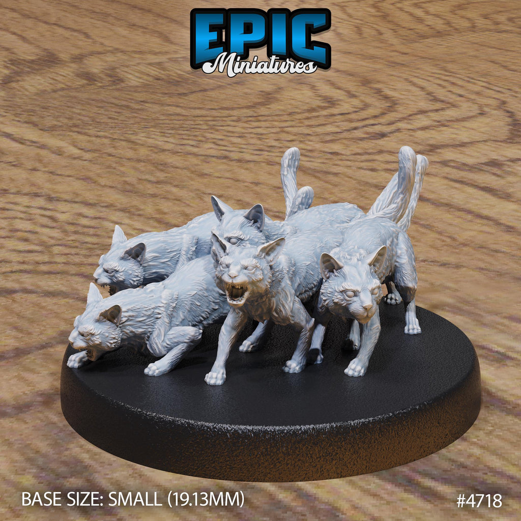Cat Swarm Option #4718 front DND miniature Old Fables 16k resin