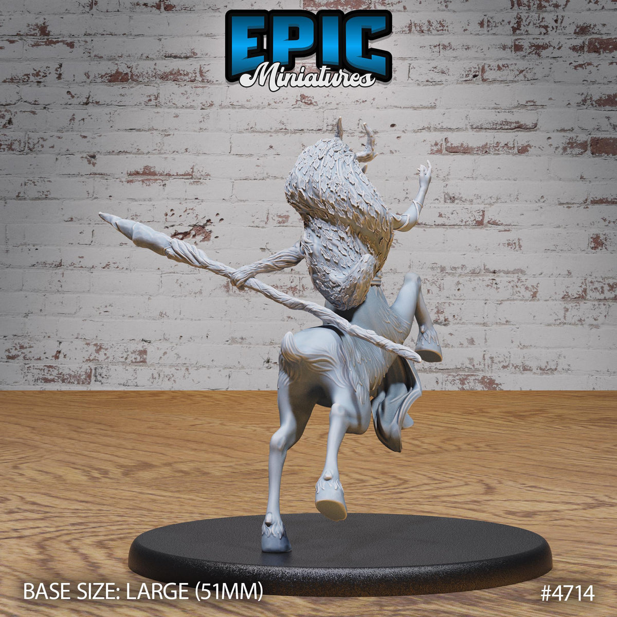 Faun Druid Option #4714 back DND miniature Old Fables 16k resin