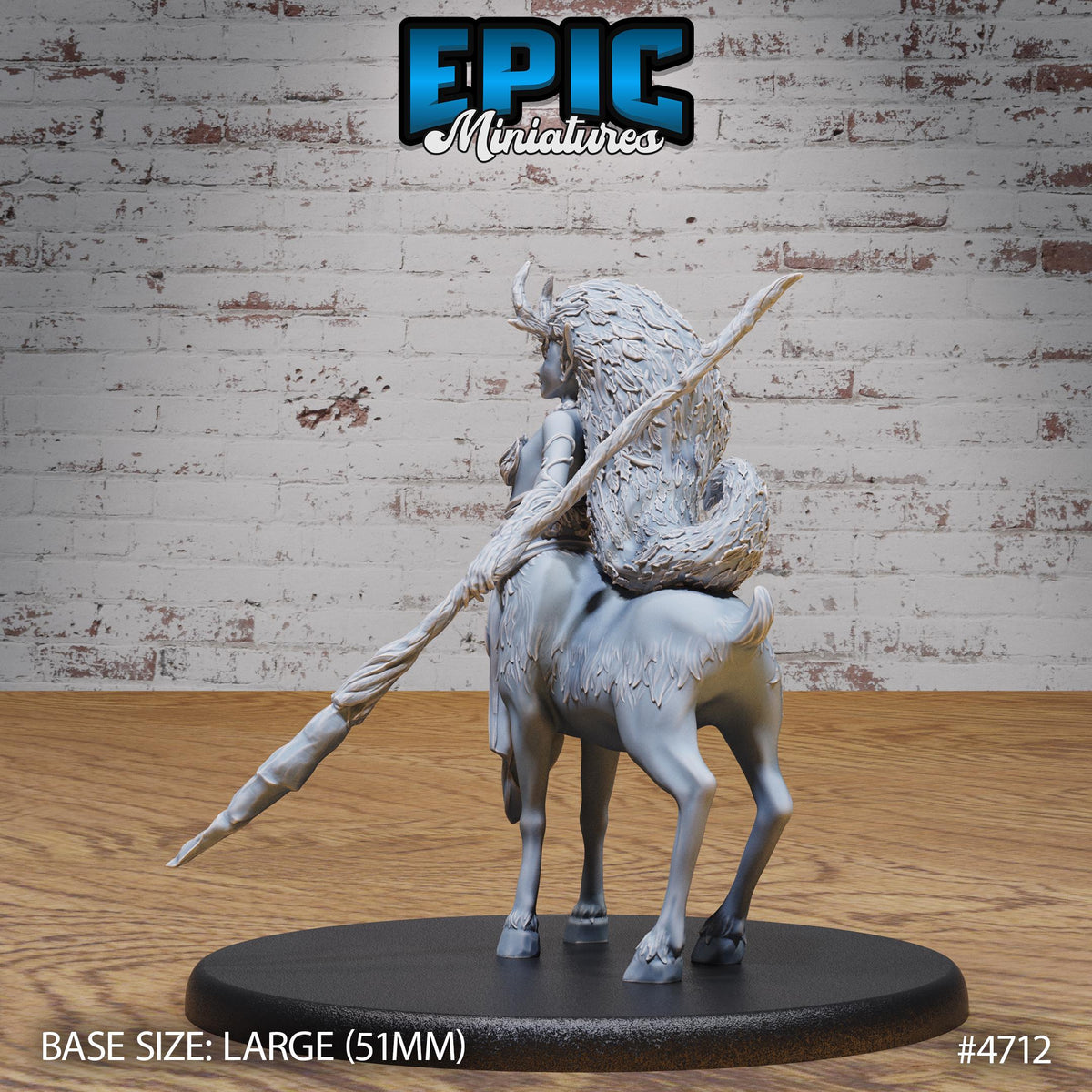Faun Druid Option #4712 back DND miniature Old Fables 16k resin