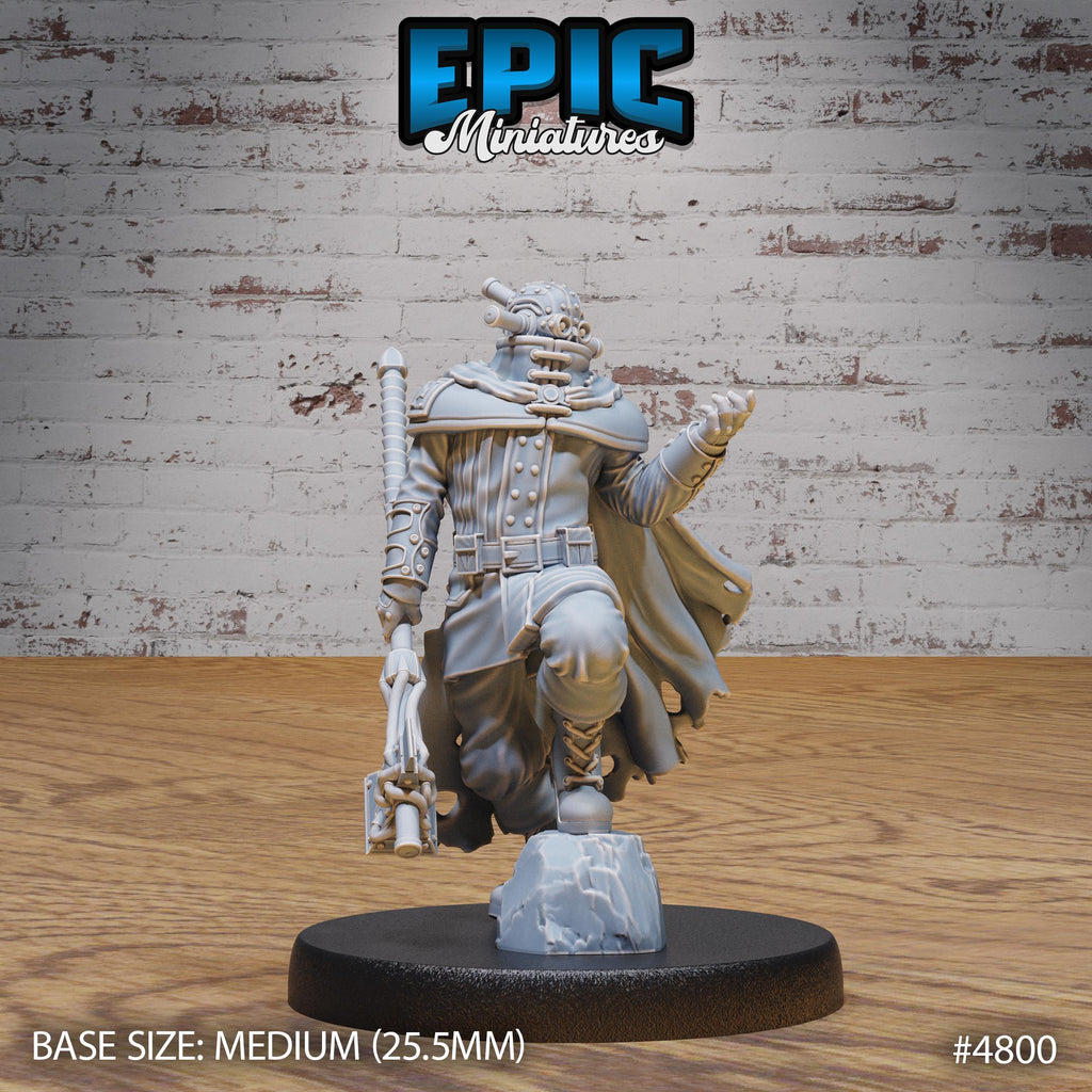Iron Mind Warrior Option #4800 front DND miniature Steam Society 16k resin