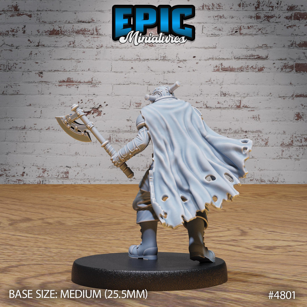 Iron Mind Warrior Option #4801 back DND miniature Steam Society 16k resin