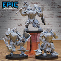 Tinkerer Knight Set of 3 DND miniatures group photo Steam Society