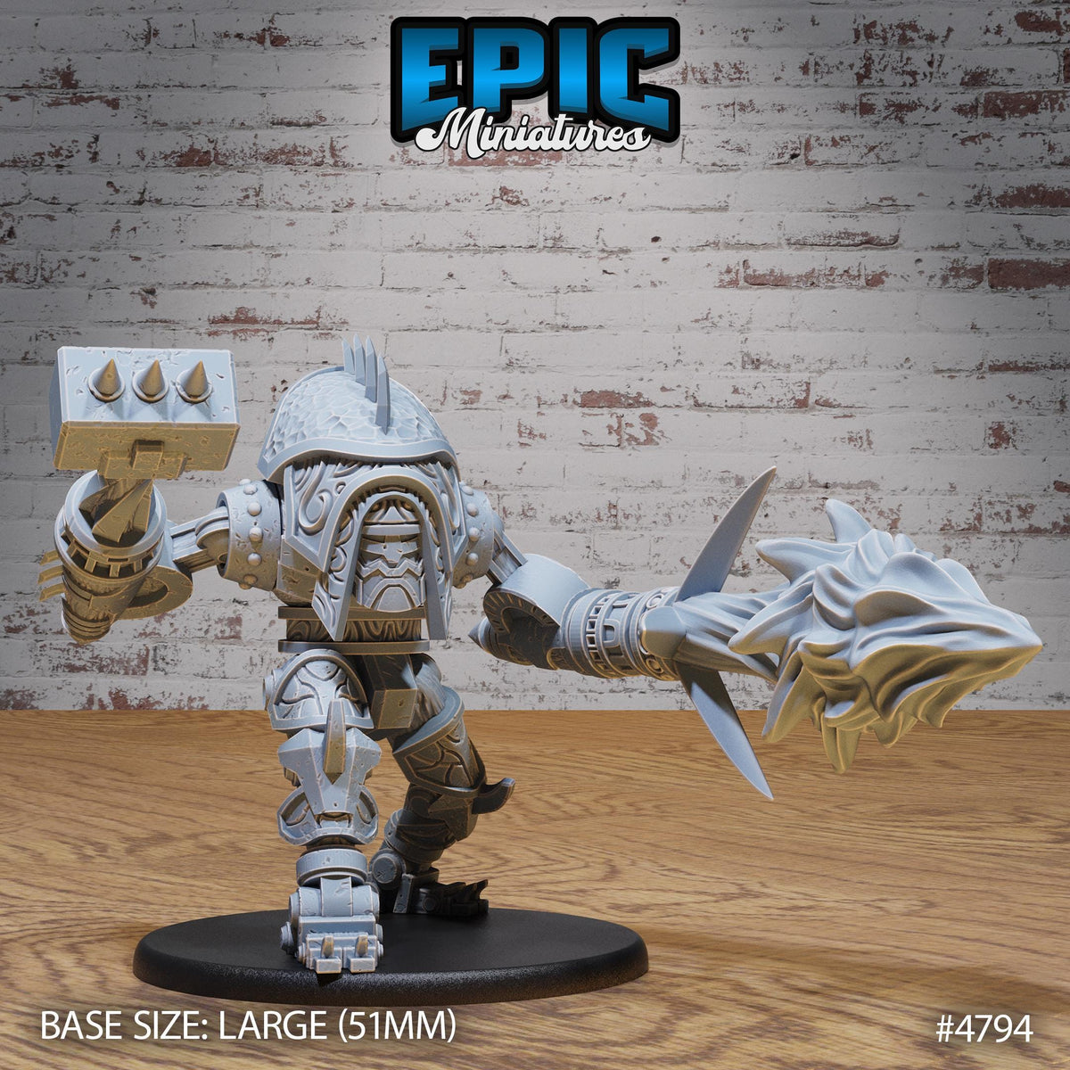 Destruction Automaton Option #4794 front DND miniature Steam Society 16k resin