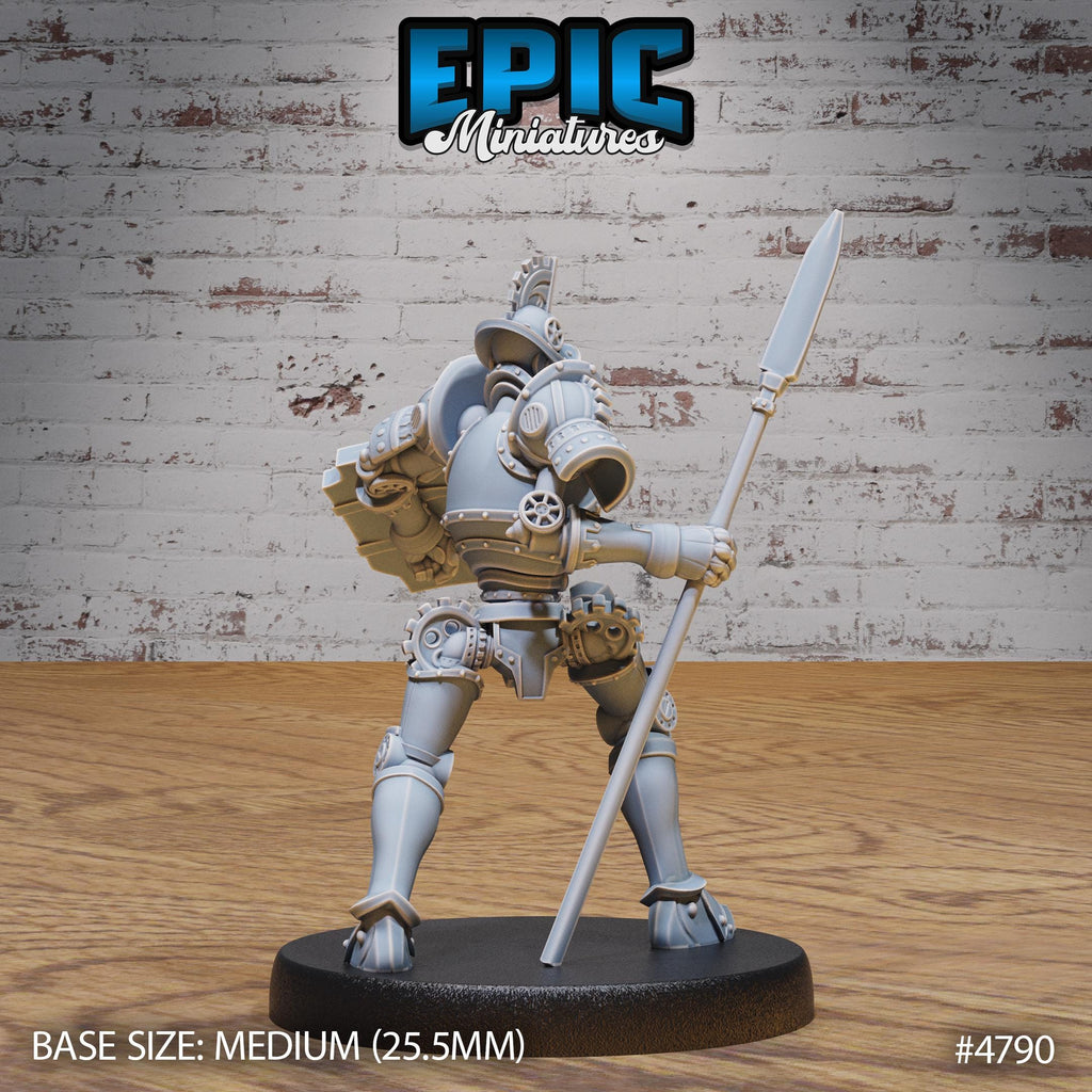 Construct Gladiator Option #4791 front DND miniature Steam Society 16k resin