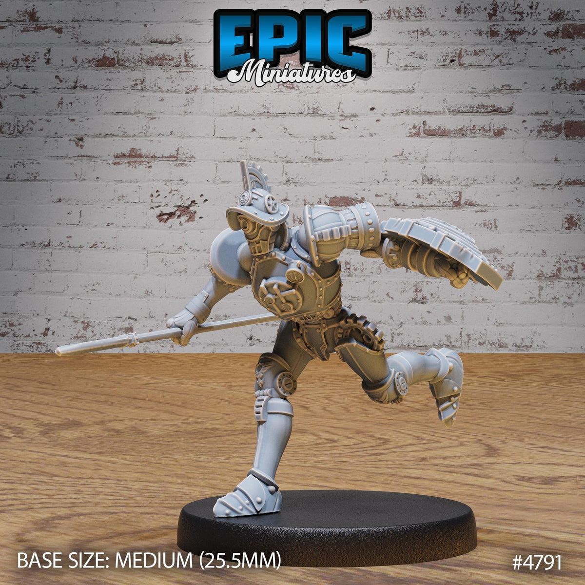 Construct Gladiator Option #4791 back DND miniature Steam Society 16k resin