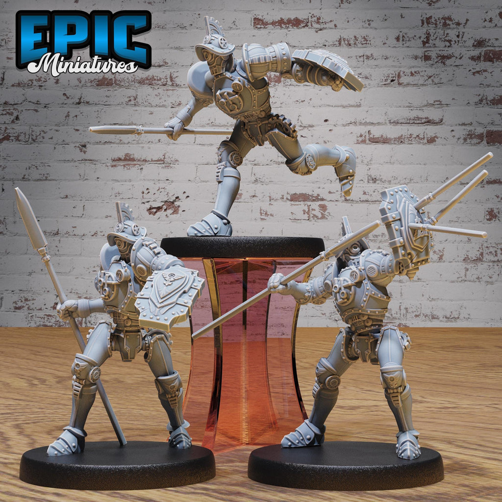 Construct Gladiator Set of 3 DND miniatures group photo Steam Society