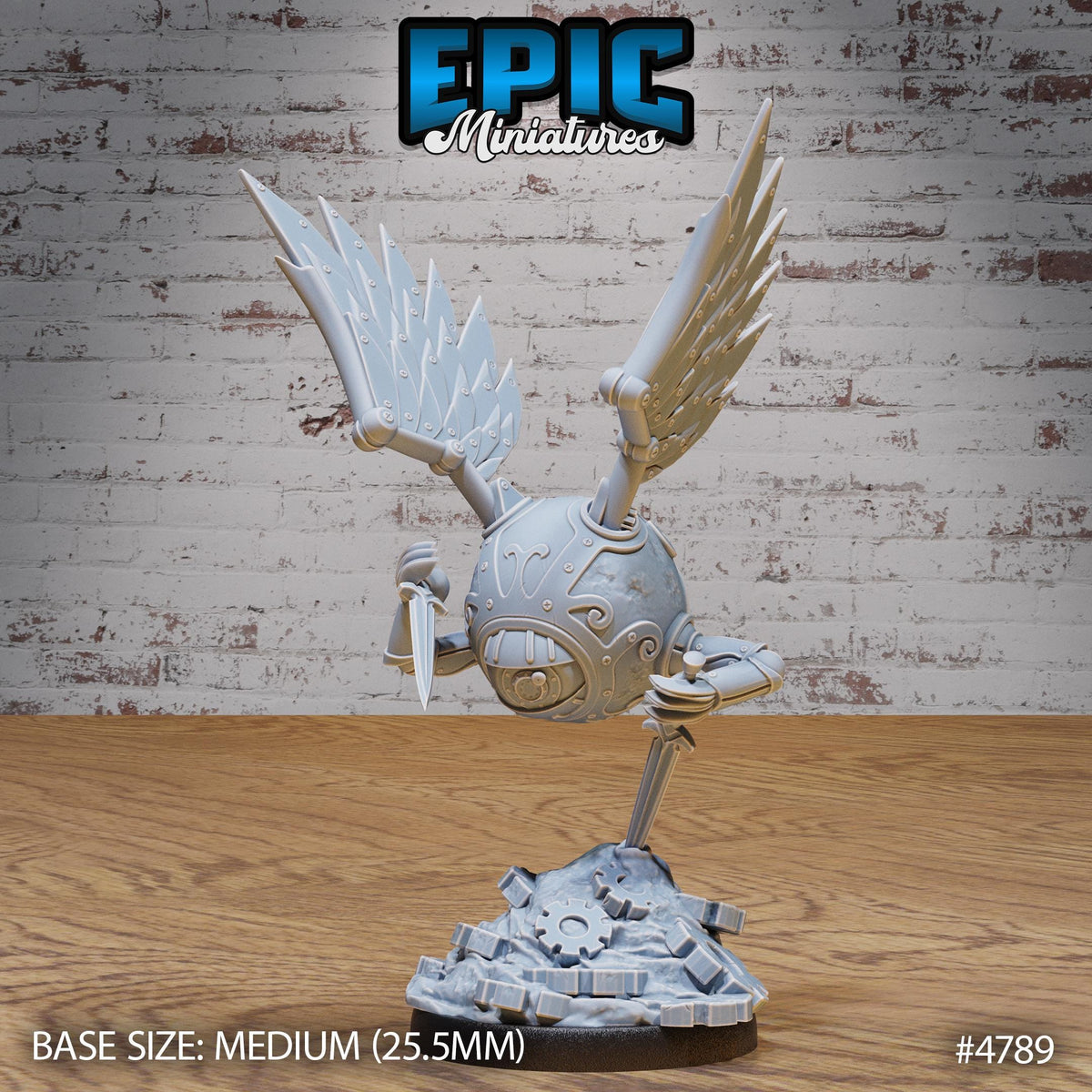 Clockwork Mono Drone Option #4789 front DND miniature Steam Society 16k resin