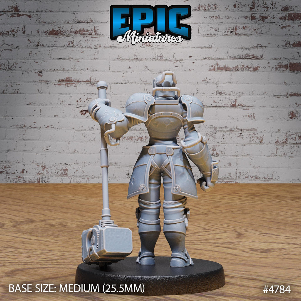 Exosuit Artificer Female Option #4785 front DND miniature Steam Society 16k resin