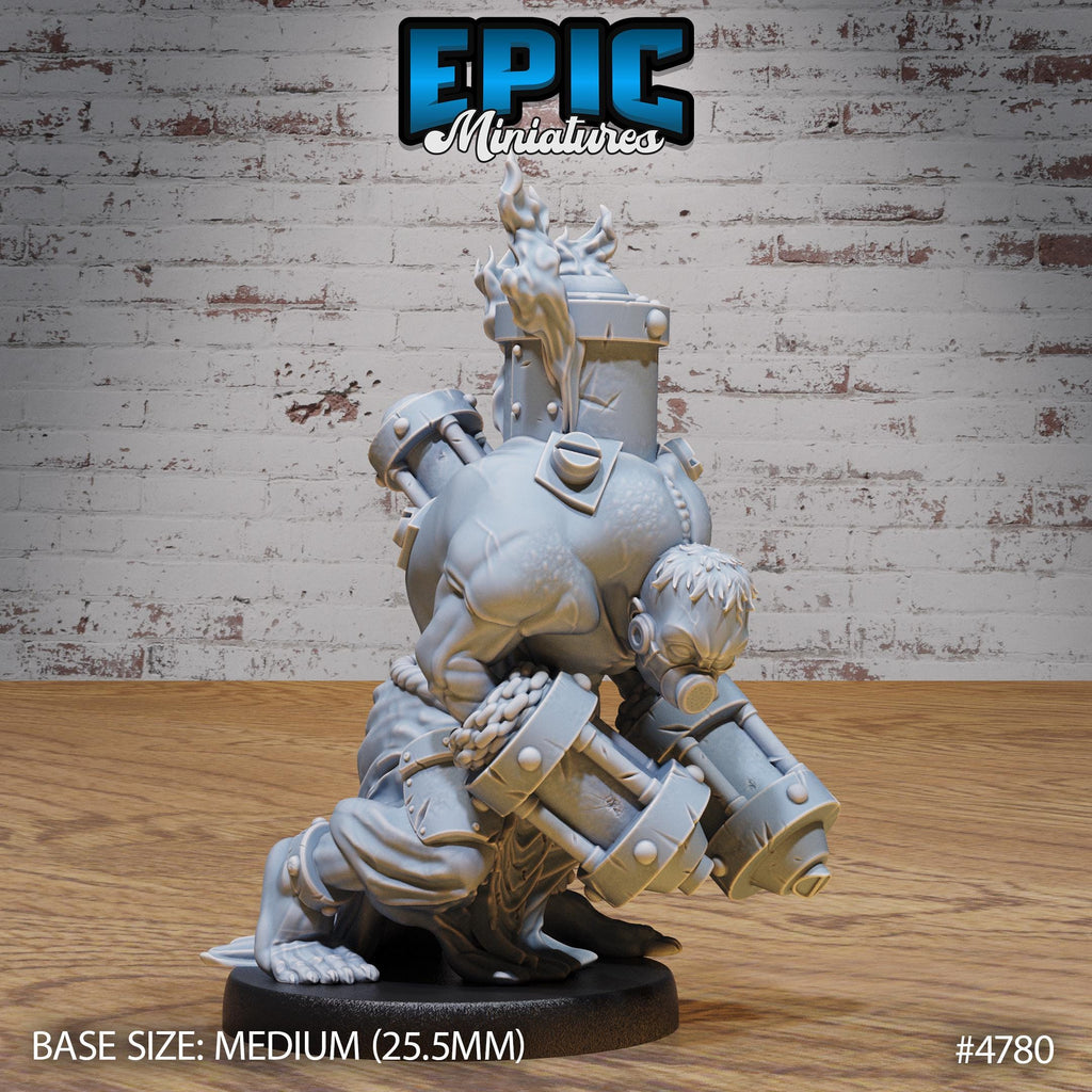Steam Servant Option #4780 front DND miniature Steam Society 16k resin