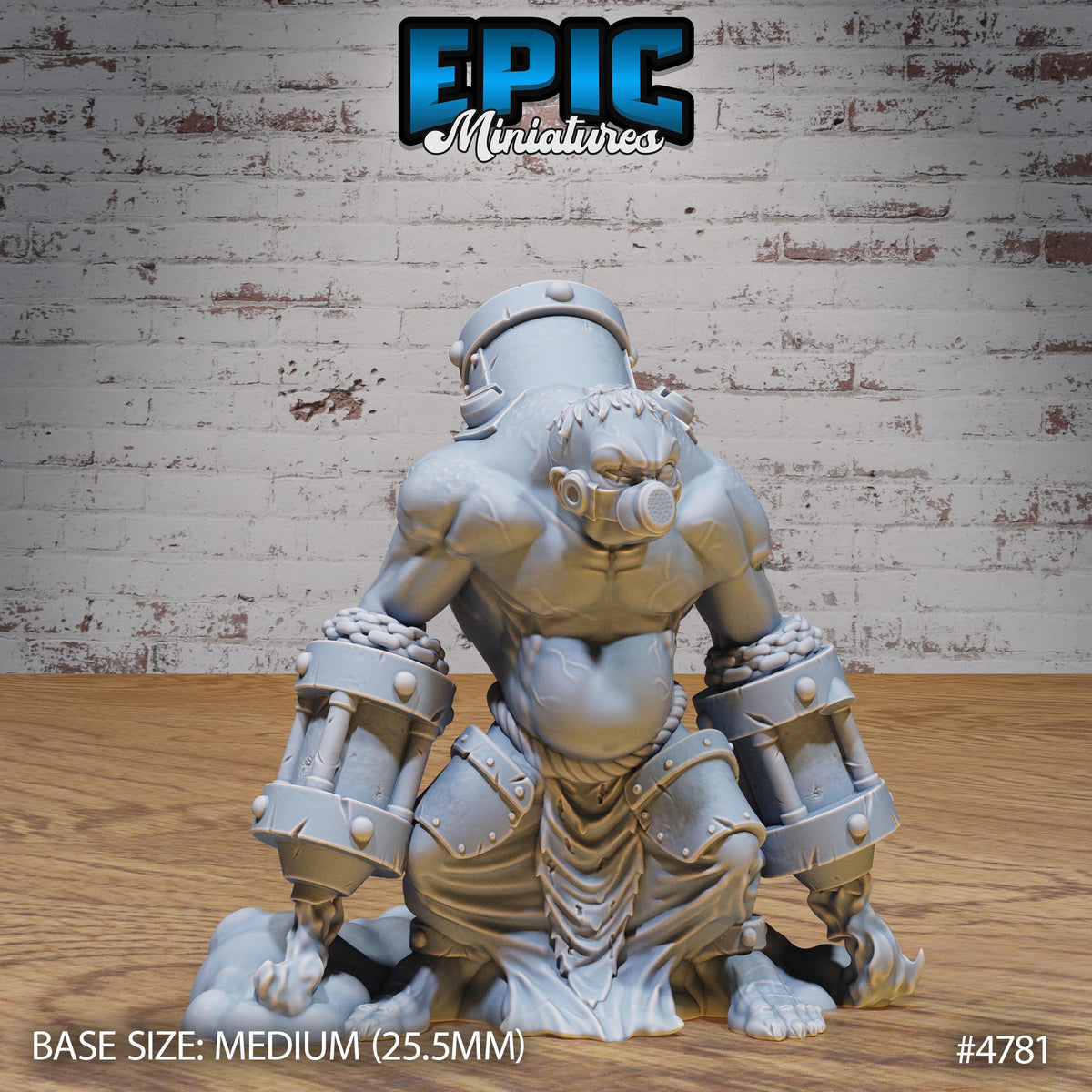 Steam Servant Option #4781 front DND miniature Steam Society 16k resin