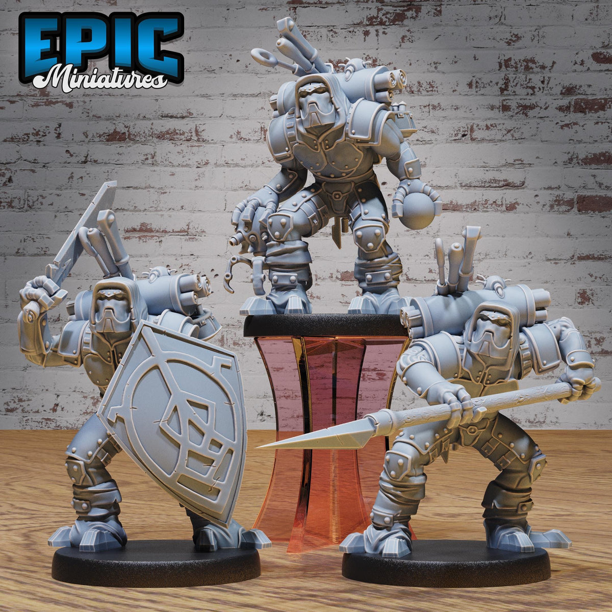Construct Alchemist Set of 3 DND miniatures group photo Steam Society