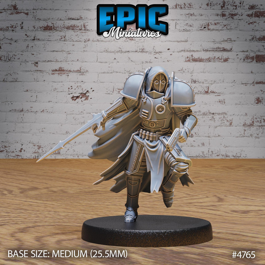 Jetpack Headhunter Option #4765 front DND miniature Steam Society 16k resin