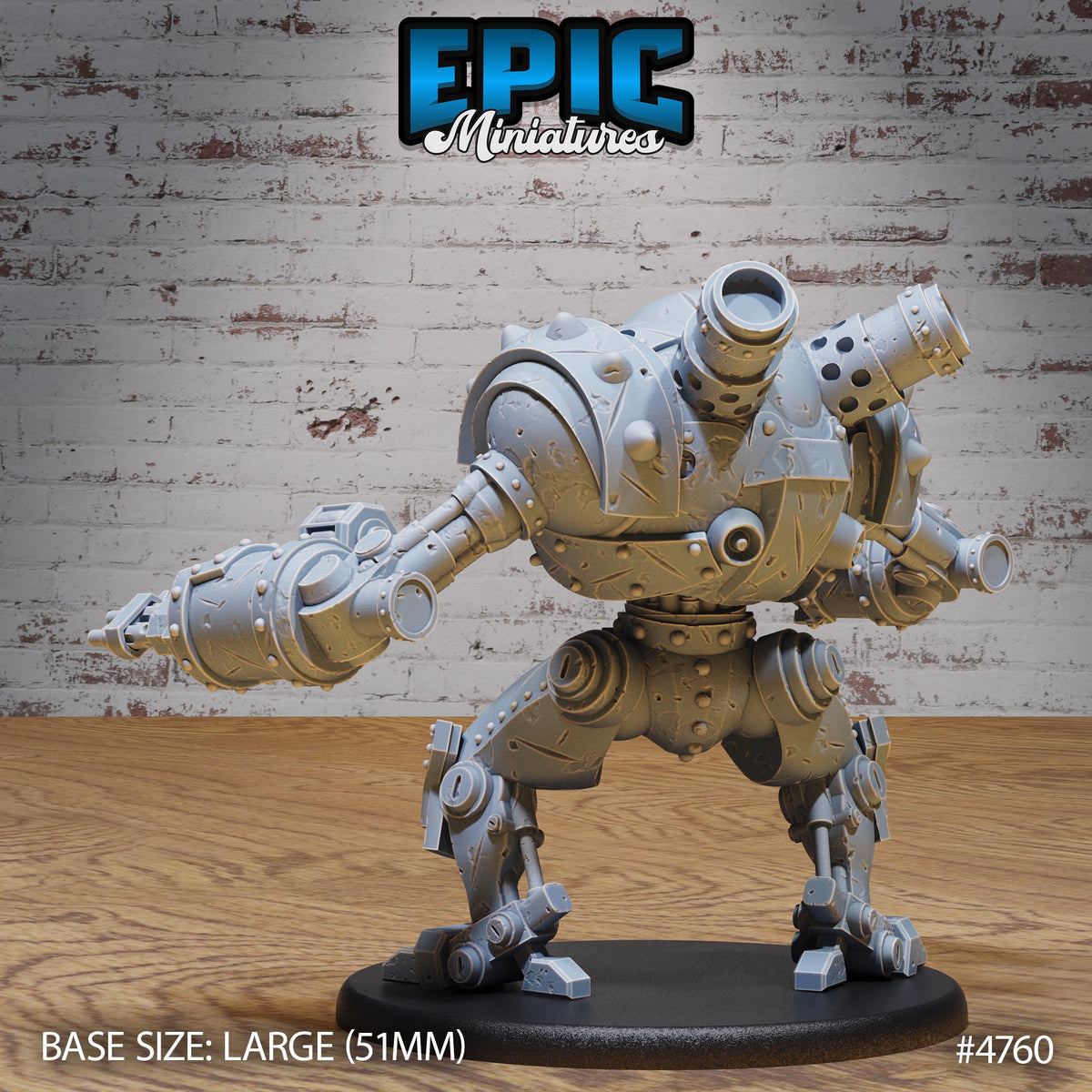 Battle Automaton Option #4760 back DND miniature Steam Society 16k resin