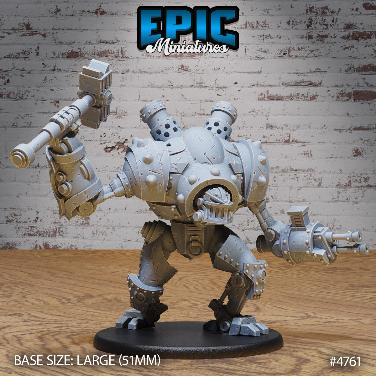 Battle Automaton Option #4761 front DND miniature Steam Society 16k resin