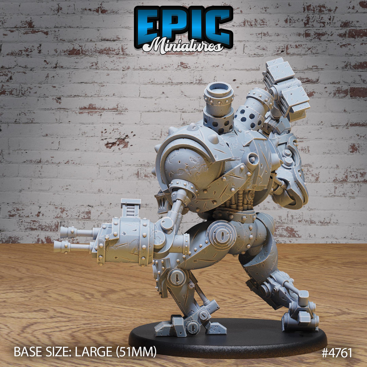 Battle Automaton Option #4761 back DND miniature Steam Society 16k resin