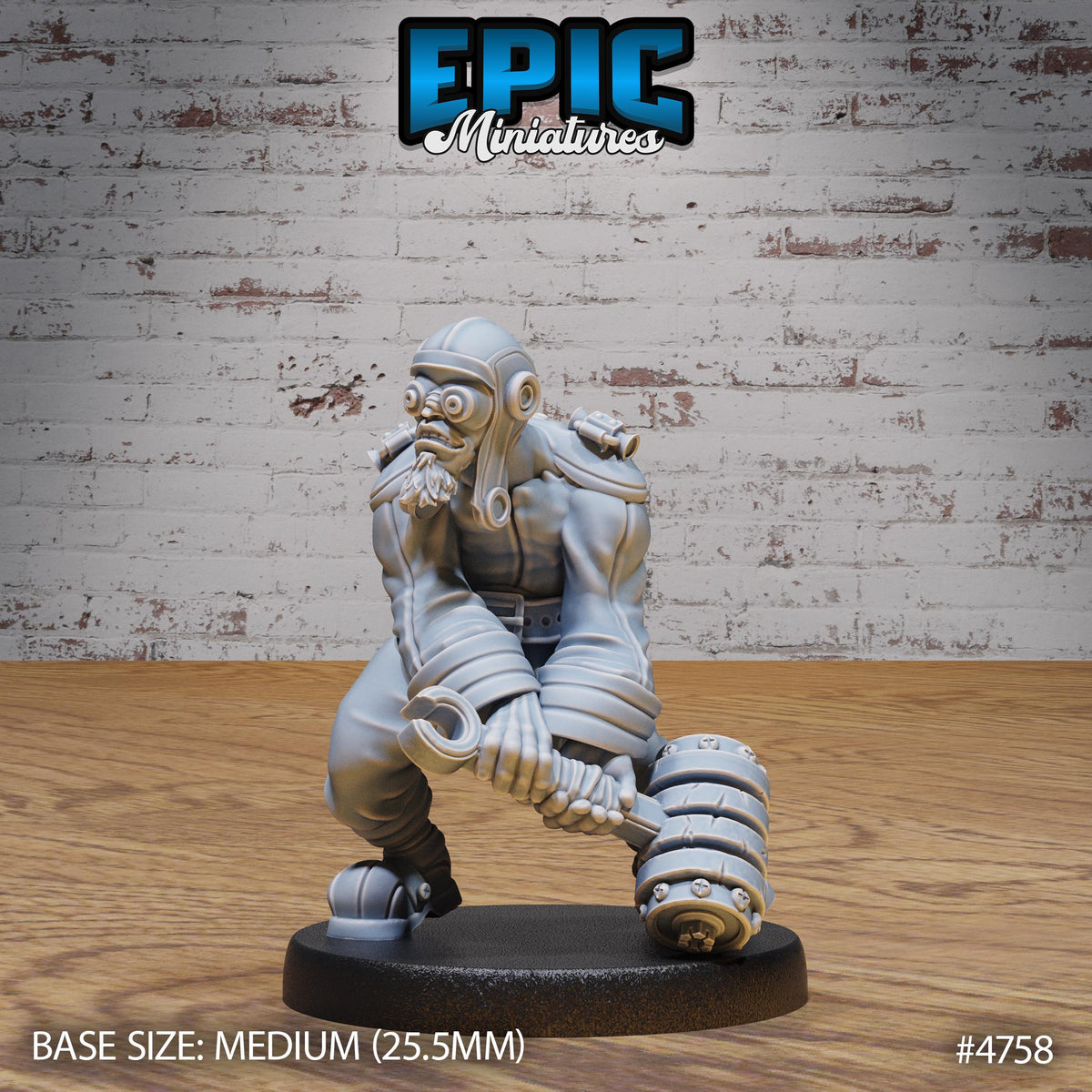 Airship Pilot Option #4758 front DND miniature Steam Society 16k resin