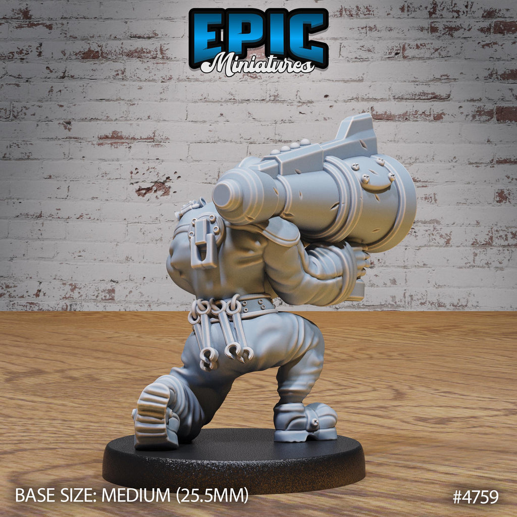 Airship Pilot Option #4759 back DND miniature Steam Society 16k resin