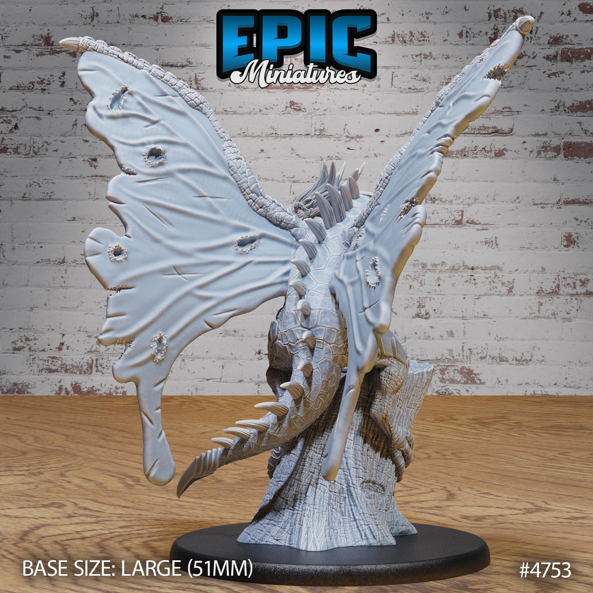 Fairy Dragon Option #4753 back DND miniature Old Fables 16k resin