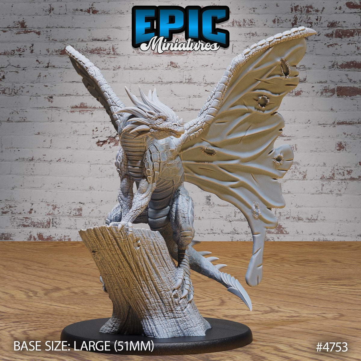 Fairy Dragon Option #4753 front DND miniature Old Fables 16k resin