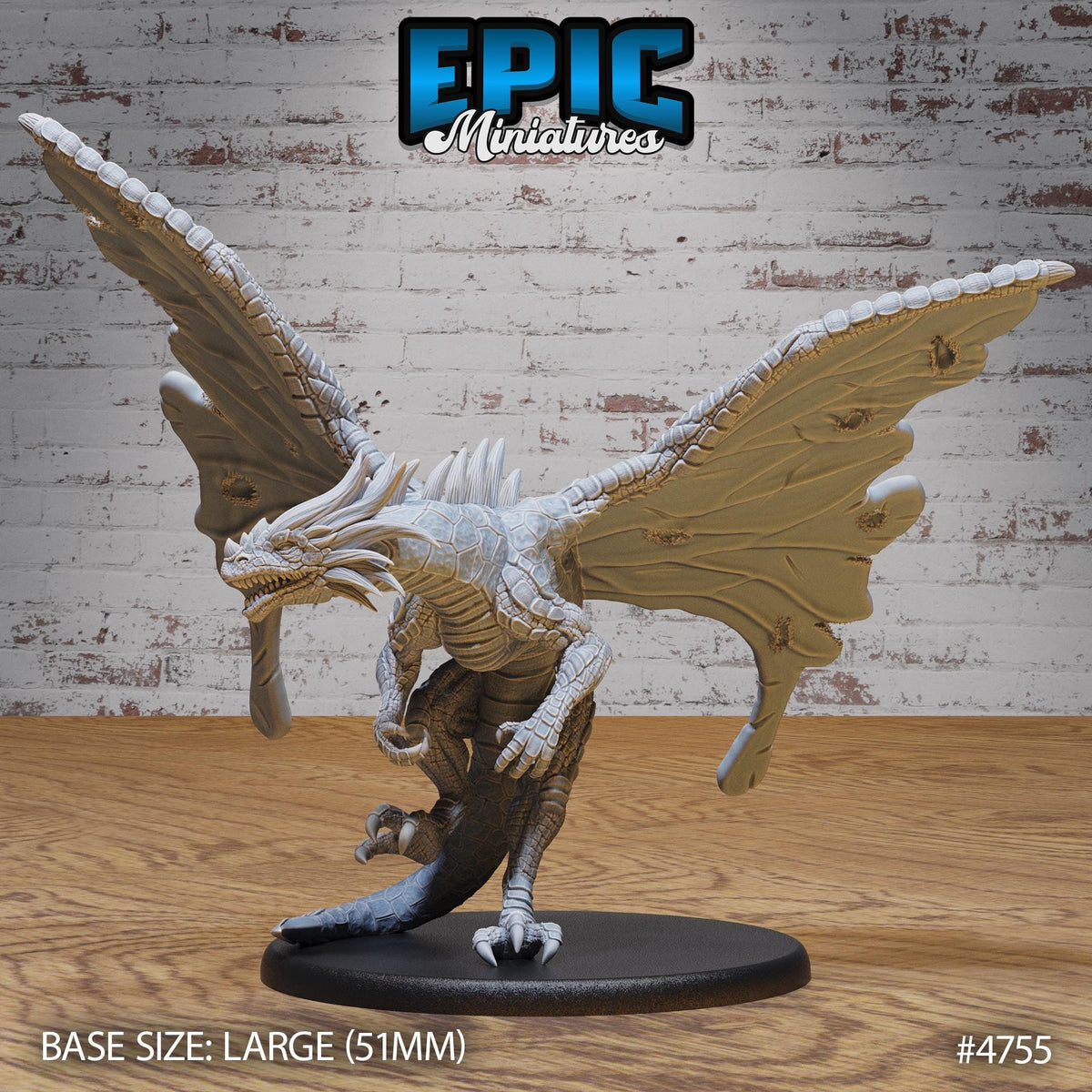 Fairy Dragon Option #4755 front DND miniature Old Fables 16k resin
