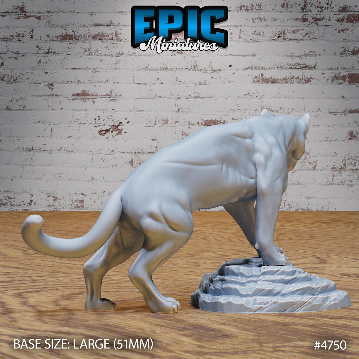Black Panther Option #4750 back DND miniature Old Fables 16k resin