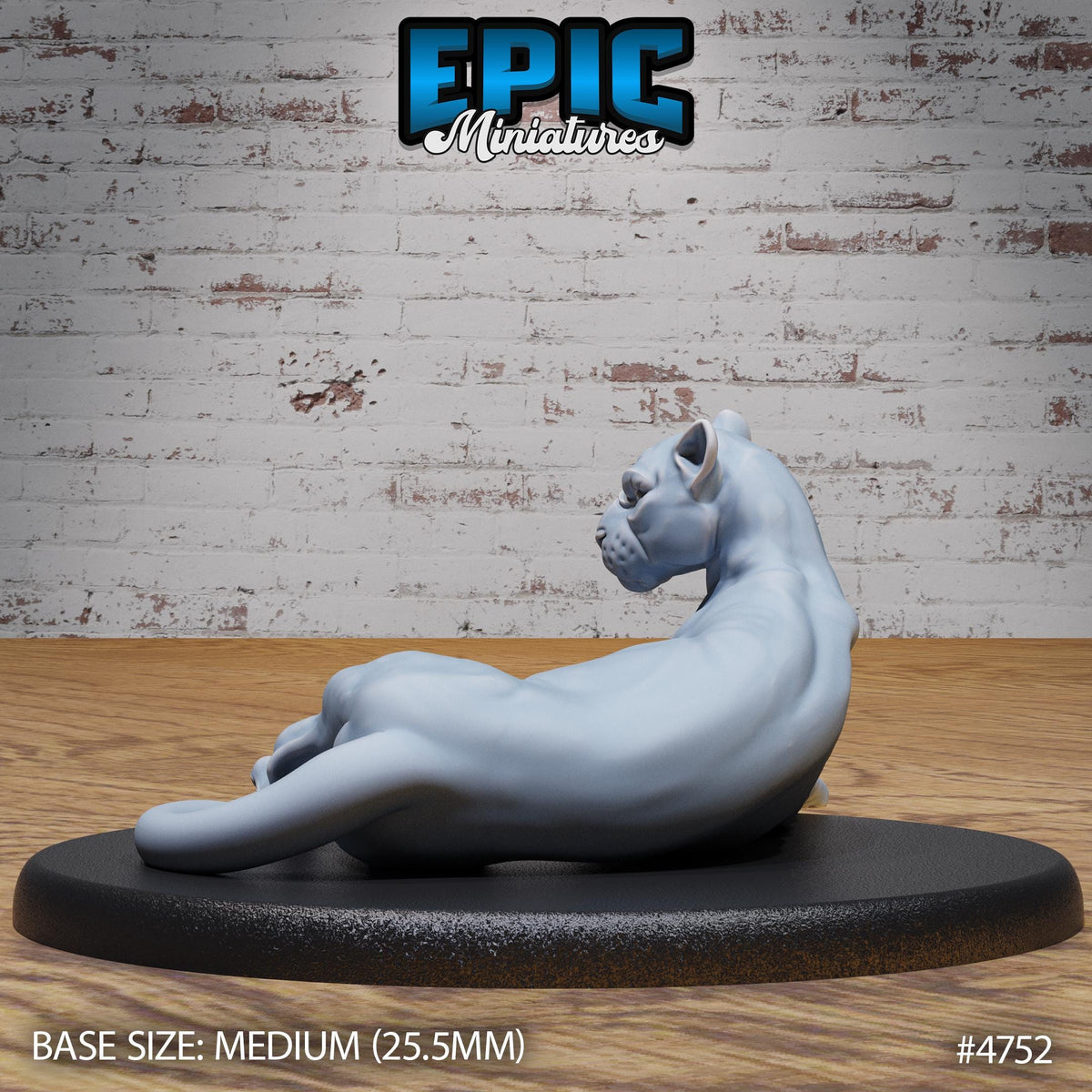 Black Panther Option #4752 back DND miniature Old Fables 16k resin