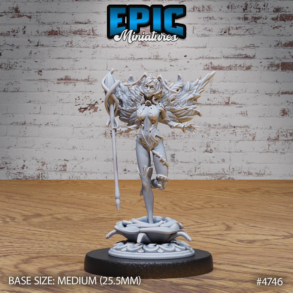 Wonder Pixie Set of 3 DND Minis | Old Fables Collection | TTRPG | Curse of Strahd Netherdeep Exandria Fewild Wildmother Fairy Sprite Fae Option #4746 front DND miniature  16k resin