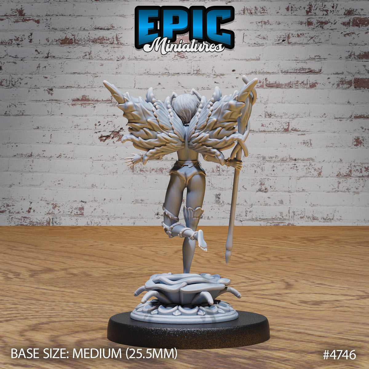 Wonder Pixie Set of 3 DND Minis | Old Fables Collection | TTRPG | Curse of Strahd Netherdeep Exandria Fewild Wildmother Fairy Sprite Fae Option #4746 back DND miniature  16k resin