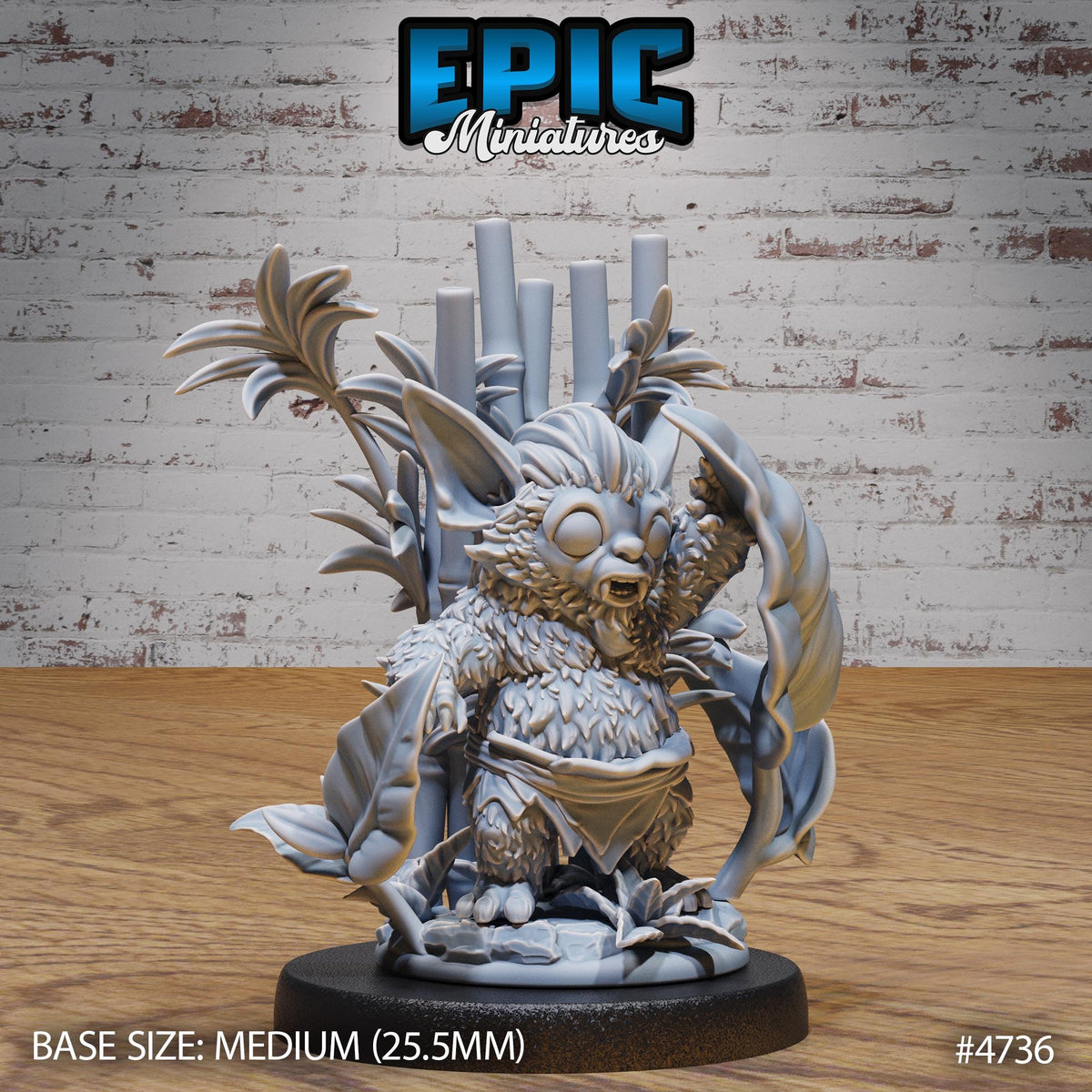 Baby Bugbear Option #4736 front DND miniature Old Fables 16k resin