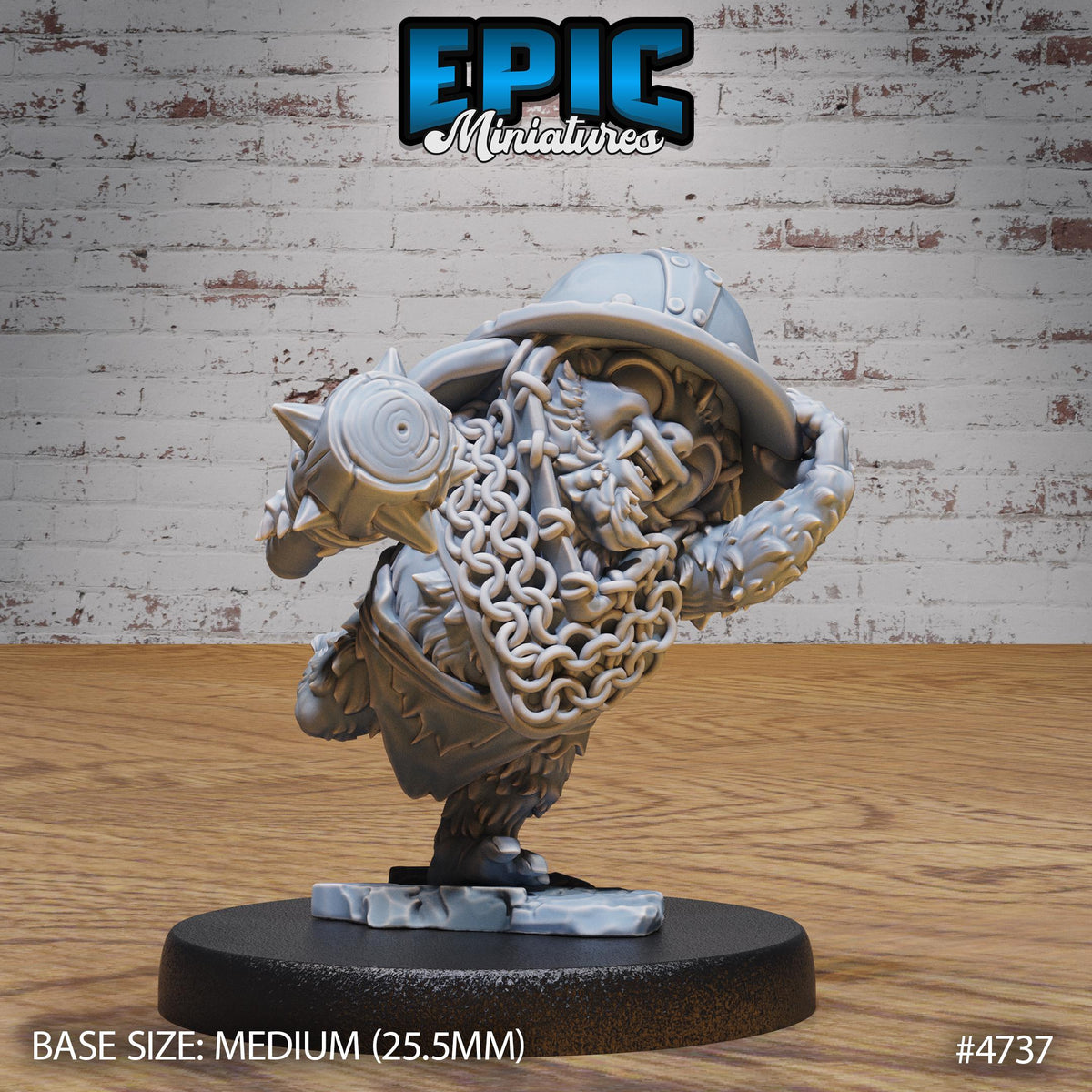 Baby Bugbear Option #4737 front DND miniature Old Fables 16k resin