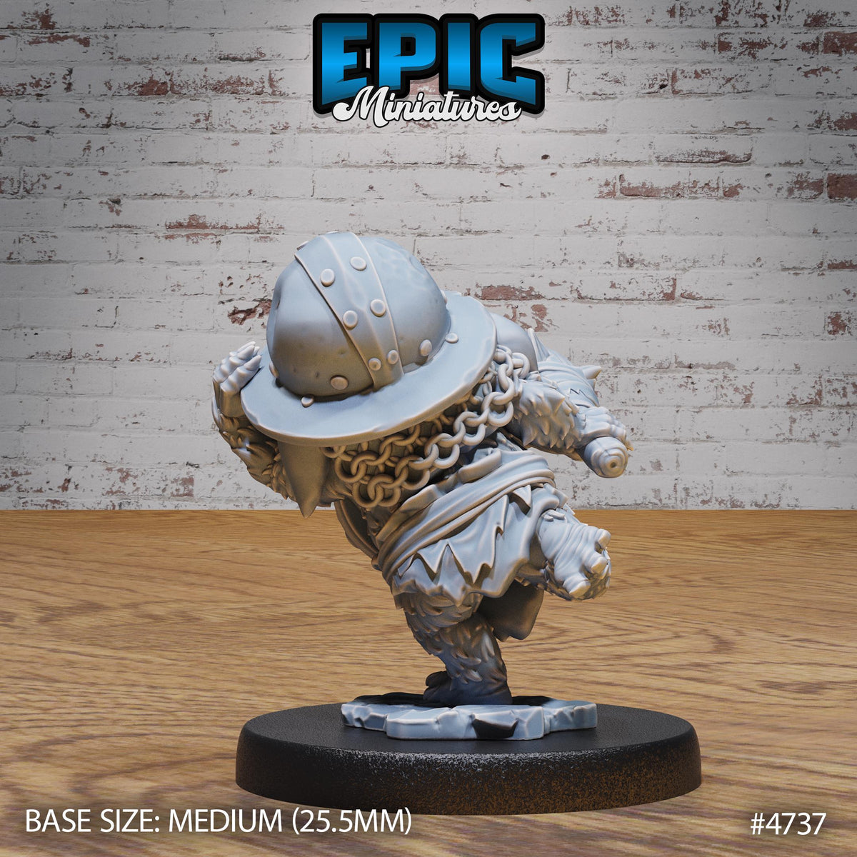 Baby Bugbear Option #4737 back DND miniature Old Fables 16k resin